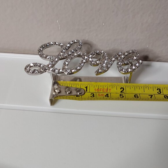 3 Finger Silver Tone Love Ring - Picture 8 of 9